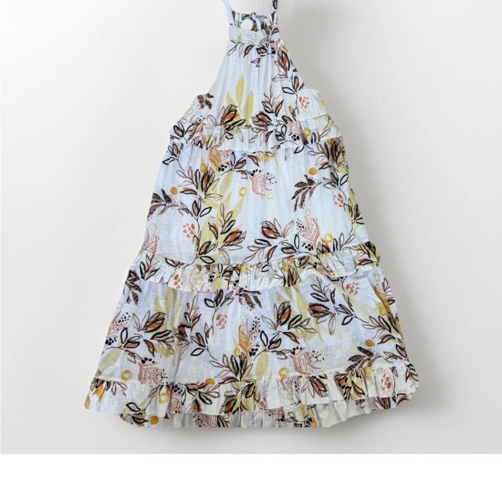 Free People Anita Printed Maxi Dress Ivory Floral Ruffle Tiered Boho Size Small - Picture 9 of 10